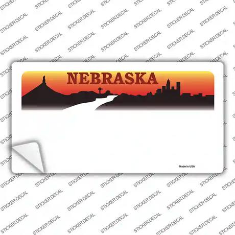Nebraska State Background Novelty Sticker Decal