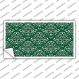 Green White Damask Novelty Sticker Decal