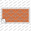 Orange White Damask Novelty Sticker Decal