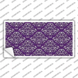 Purple White Damask Novelty Sticker Decal