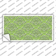 Lime Green White Damask Novelty Sticker Decal