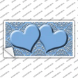Light Blue White Damask Center Hearts Novelty Sticker Decal