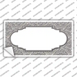 Grey White Damask Center Scalloped Novelty Sticker Decal
