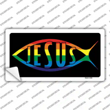 Jesus Fish Rainbow Novelty Sticker Decal