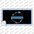 Thin Blue Line Bullet Hole Novelty Sticker Decal