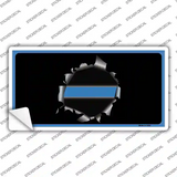 Thin Blue Line Bullet Hole Novelty Sticker Decal