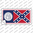 Georgia Seal Confederate Flag Novelty Sticker Decal