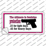 Feminine Protection Novelty Sticker Decal
