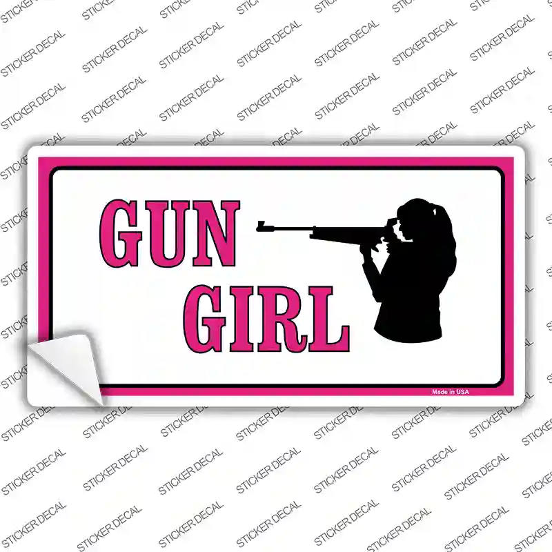 Gun Girl Novelty Sticker Decal