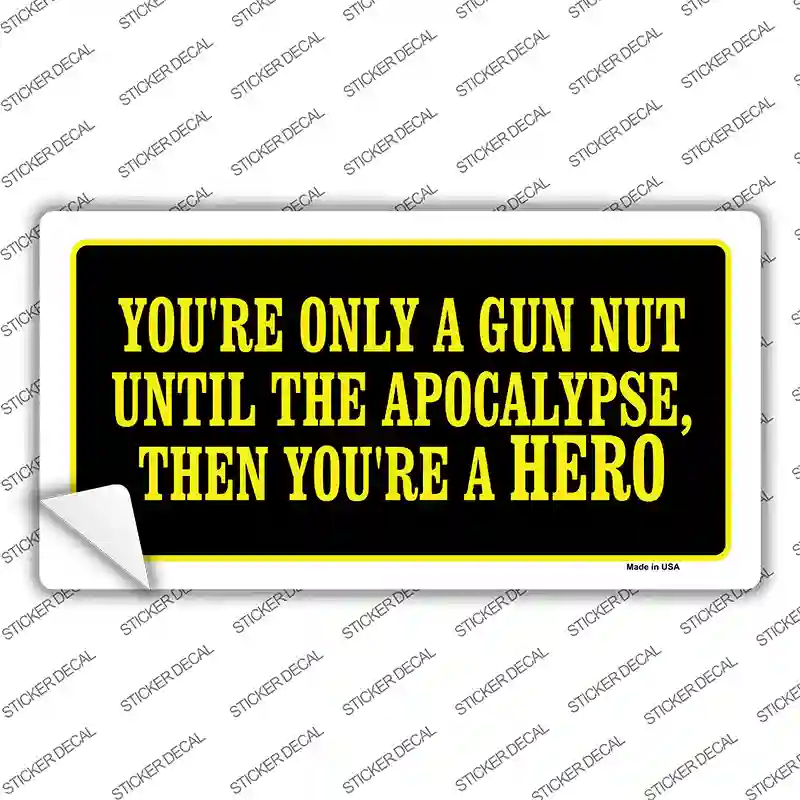 Gun Nut Novelty Sticker Decal