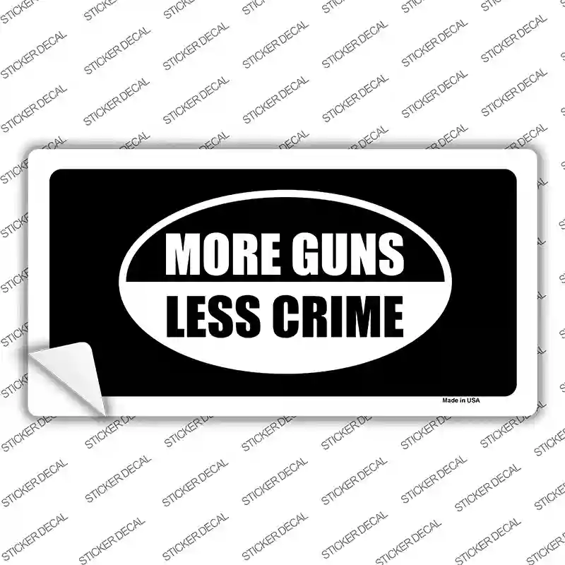 More Guns Less Crime Novelty Sticker Decal