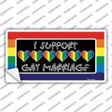 Support Gay Marriage Novelty Sticker Decal