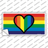 Rainbow Heart Novelty Sticker Decal