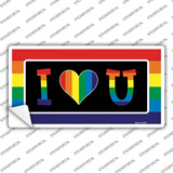 I Love U Novelty Sticker Decal