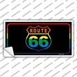 Route 66 Rainbow Novelty Sticker Decal