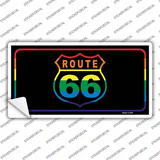 Route 66 Rainbow Novelty Sticker Decal