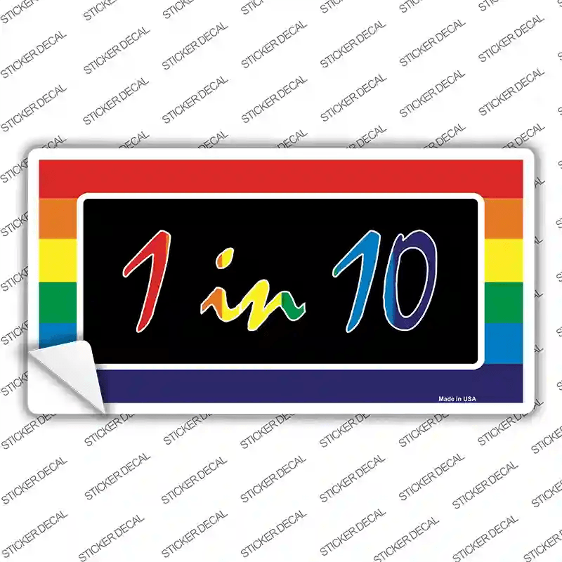 1 In 10 Novelty Sticker Decal