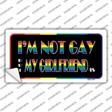 Im Not Gay But My Girlfriend Is Novelty Sticker Decal