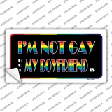 Im Not Gay But My Boyfriend Is Novelty Sticker Decal