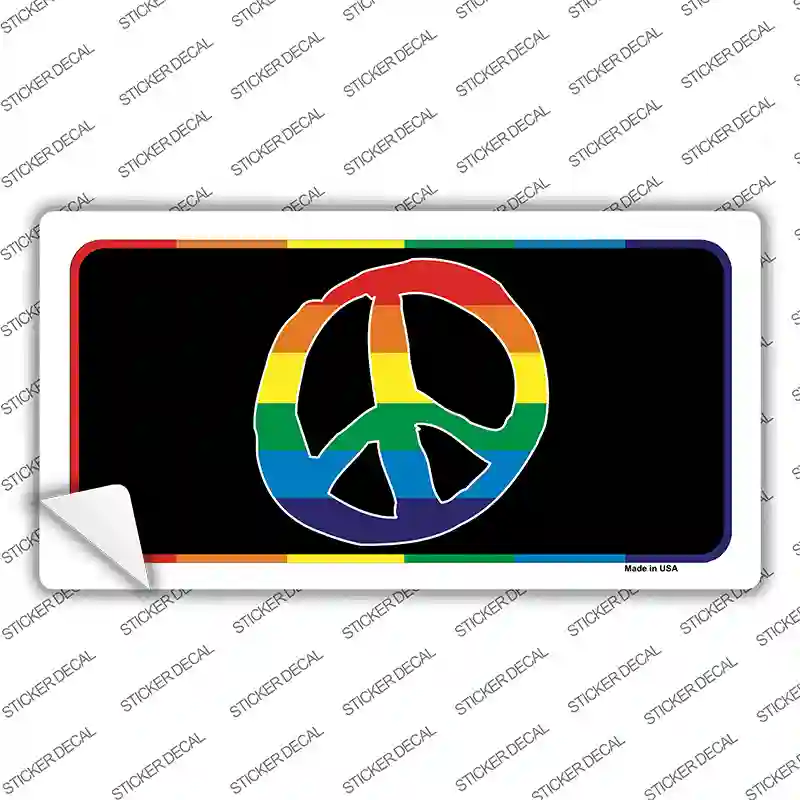 Peace Rainbow Novelty Sticker Decal