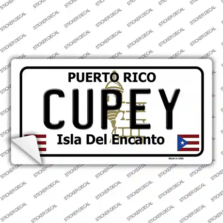 Cupey Puerto Rico Novelty Sticker Decal