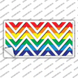Rainbow White Chevron Novelty Sticker Decal
