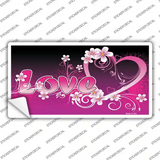 Love Heart And Flowers Novelty Sticker Decal