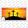 Three Crosses Sunset Novelty Sticker Decal