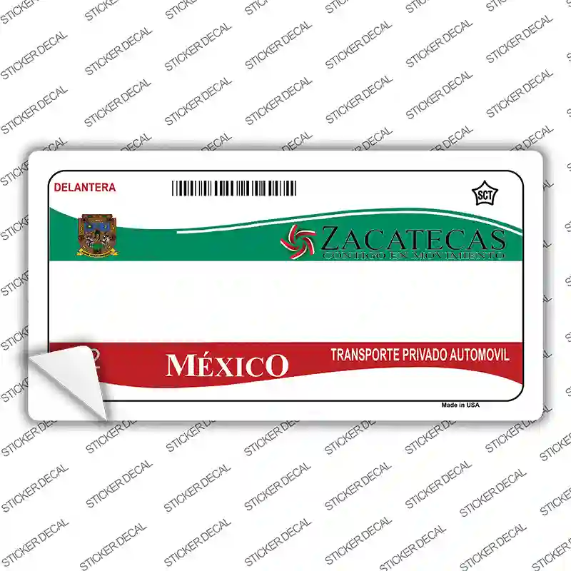 Zachatecas Mexico Novelty Sticker Decal