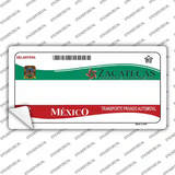 Zachatecas Mexico Novelty Sticker Decal