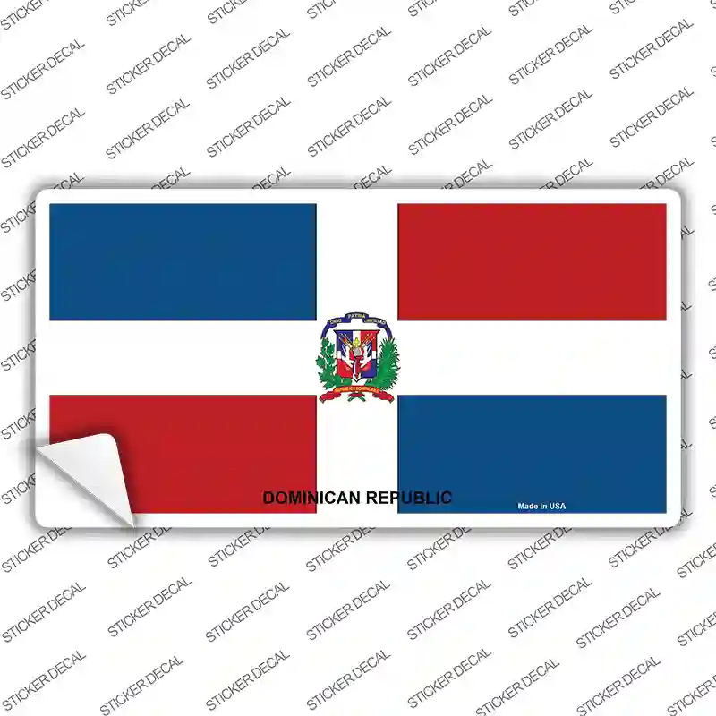 Dominican Republic Flag Novelty Sticker Decal