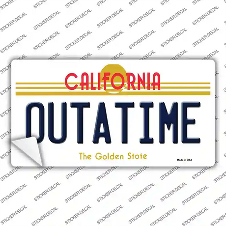 California Outtatime Novelty Sticker Decal