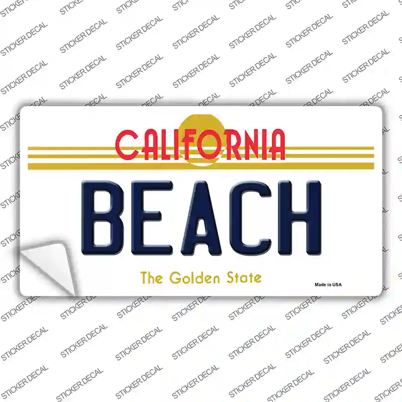 Beach California Novelty Sticker Decal