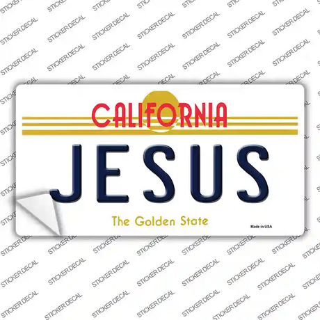 Jesus California Novelty Sticker Decal