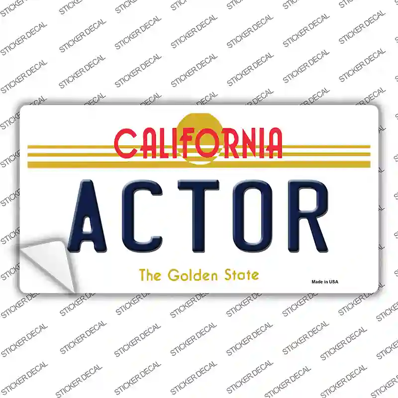 Actor California Novelty Sticker Decal