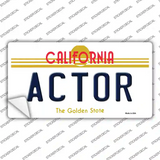 Actor California Novelty Sticker Decal