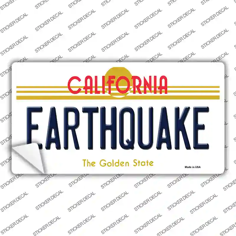Earthquake California Novelty Sticker Decal