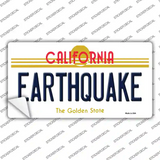 Earthquake California Novelty Sticker Decal