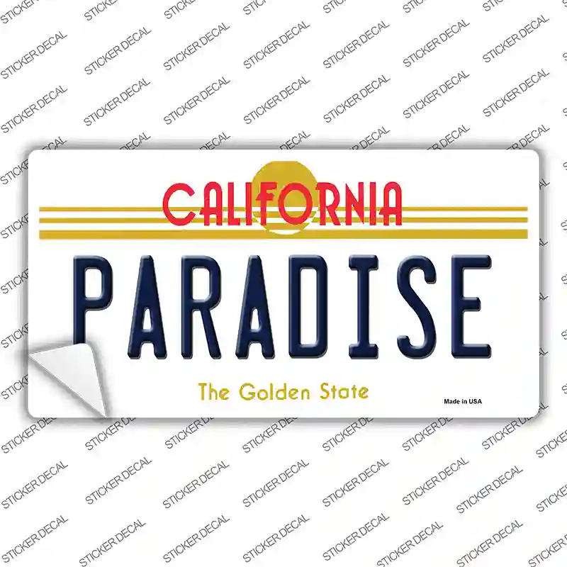 Paradise California Novelty Sticker Decal