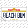 Beach Bum California Novelty Sticker Decal