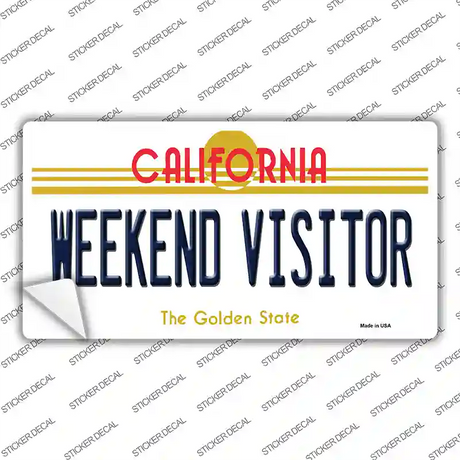 Weekend Vistor California Novelty Sticker Decal