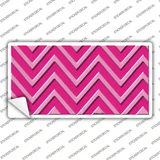 Pink Light Pink Chevron Novelty Sticker Decal