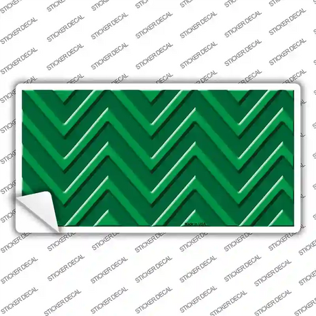 Green Light Green Chevron Novelty Sticker Decal