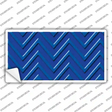Blue Light Blue Chevron Novelty Sticker Decal