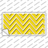 Yellow Light Yellow Chevron Novelty Sticker Decal