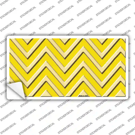 Yellow Light Yellow Chevron Novelty Sticker Decal