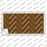 Brown Light Brown Chevron Novelty Sticker Decal