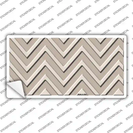 Tan Light Tan Chevron Novelty Sticker Decal