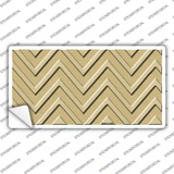 Gold Light Gold Chevron Novelty Sticker Decal