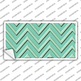 Mint Light Mint Chevron Novelty Sticker Decal
